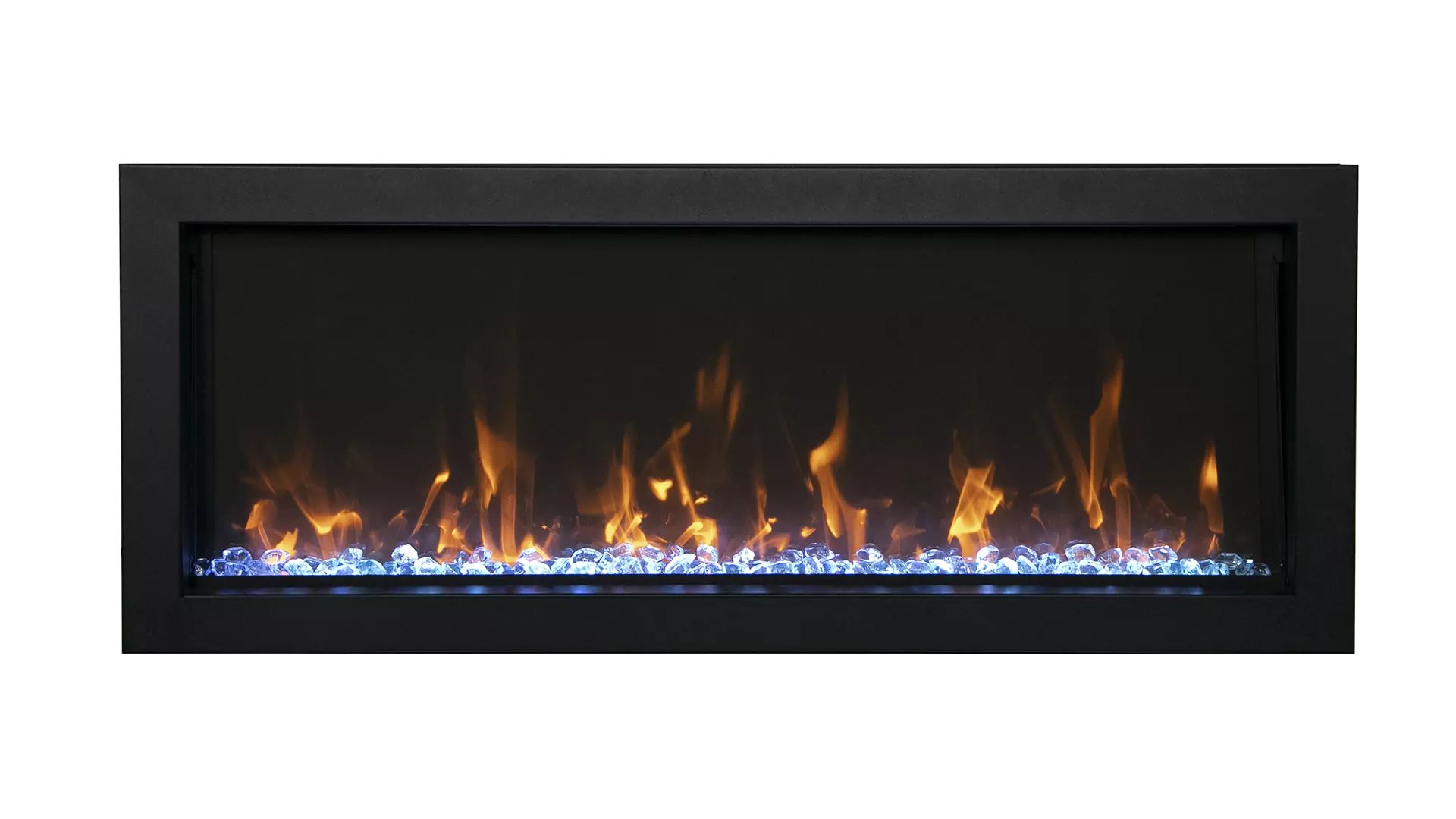 Panorama 60" Black Electric Wall-Mounted Fireplace