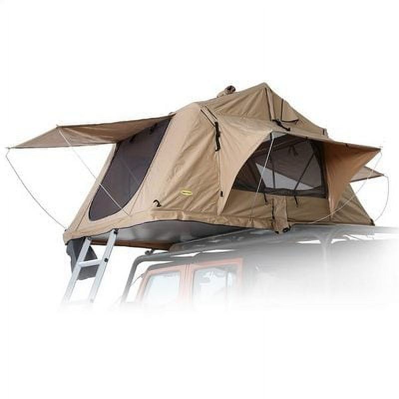 Tan 2-Person Four Season Rooftop Camping Tent with Carry Bag