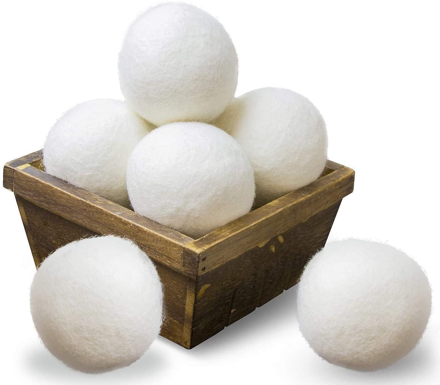 SnugPad XL White Wool Dryer Balls 6-Pack