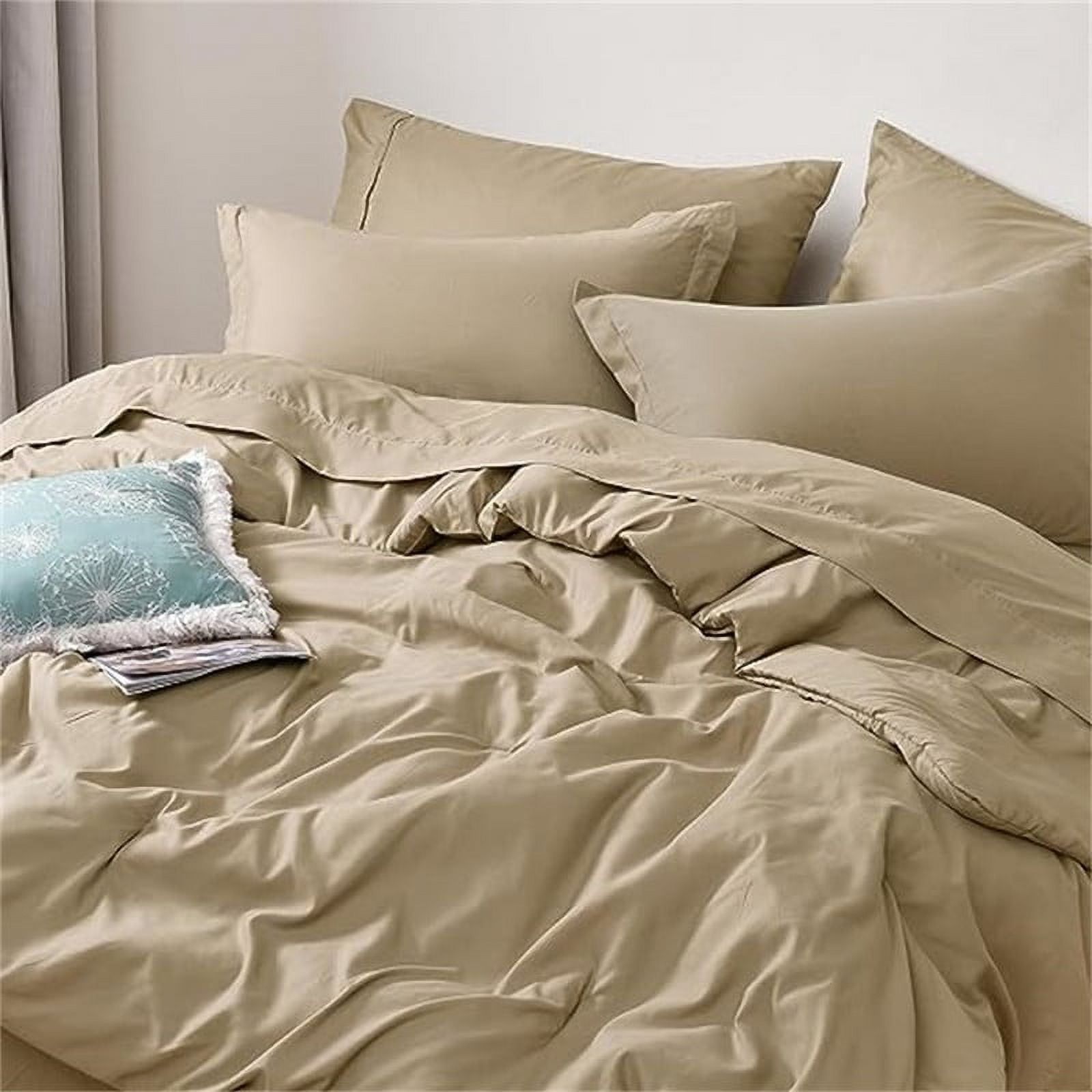 Khaki Queen 7-Piece Microfiber Comforter Set