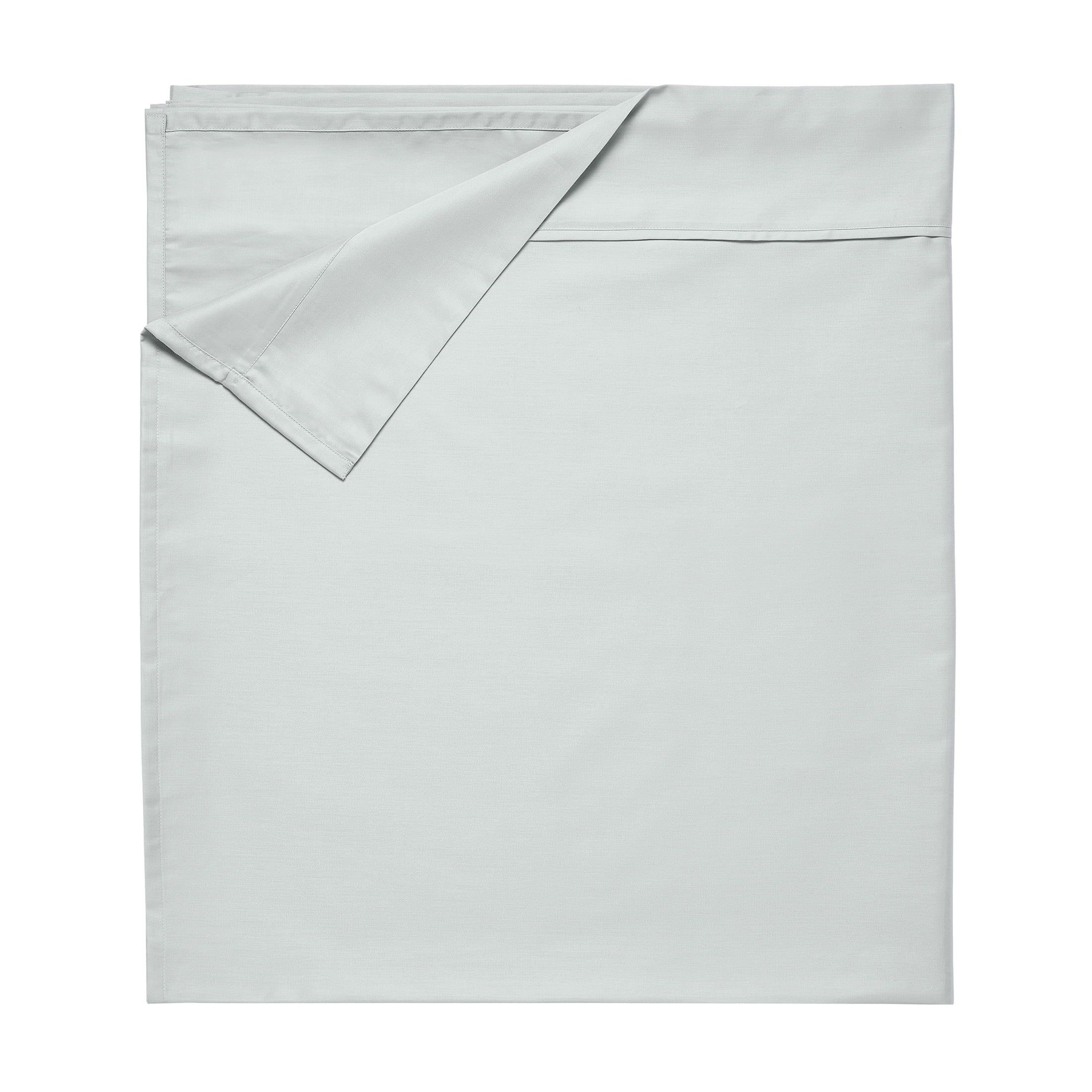 Luxurious Light Gray California King Flat Sheet, 400 Thread Count Cotton