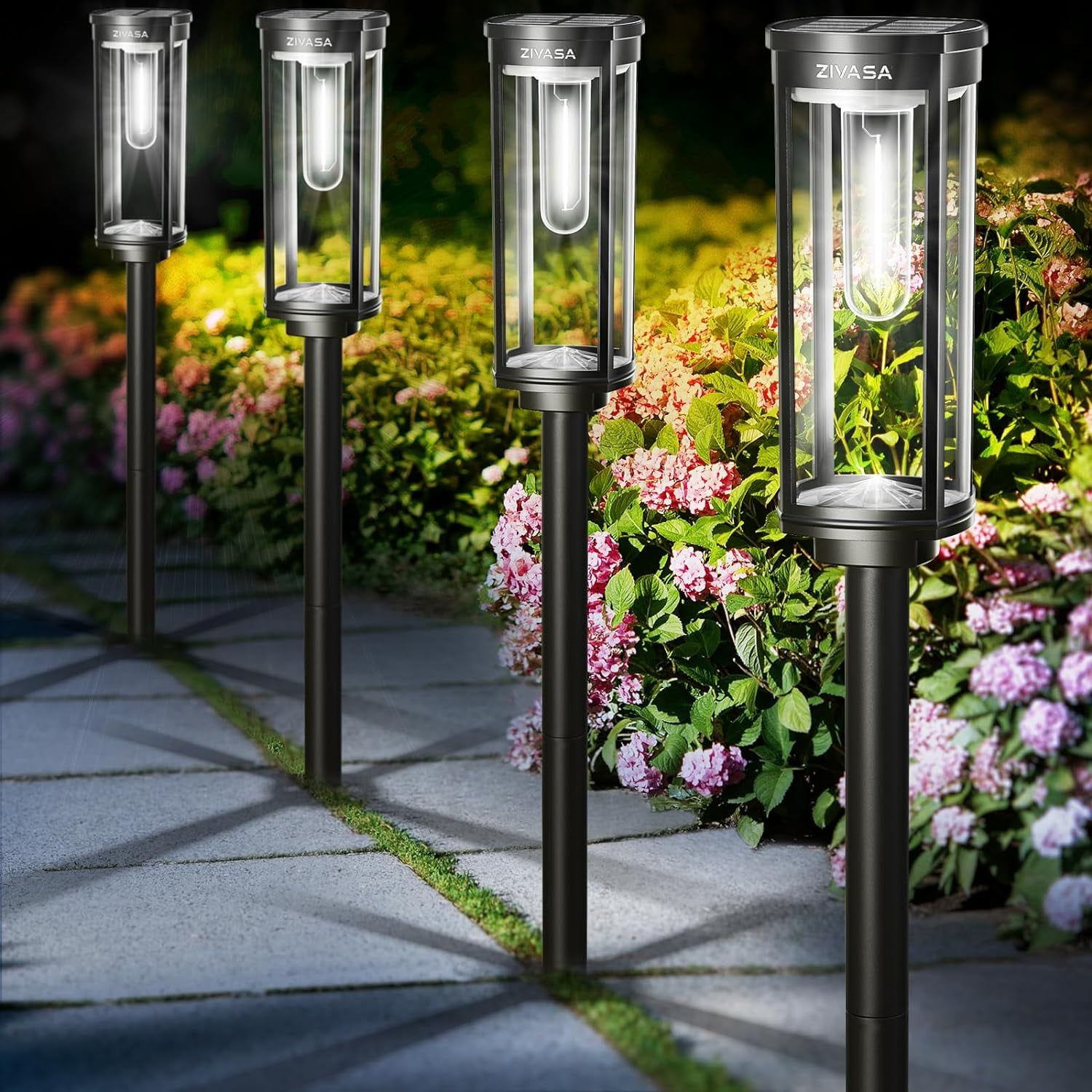 Warm White LED Solar Pathway Lights Multipack