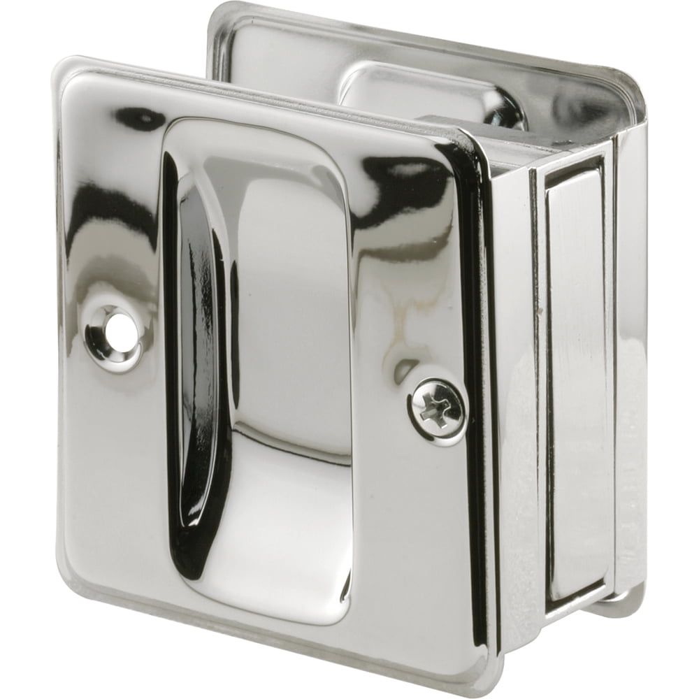 Chrome Plated Brass Recessed Pocket Door Pull