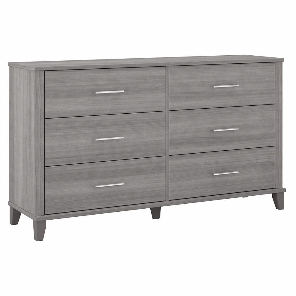 Platinum Gray 6-Drawer Double Dresser with Ball Bearing Slides