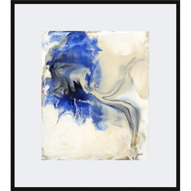 Love in Action II Blue Abstract Framed Print with Glass