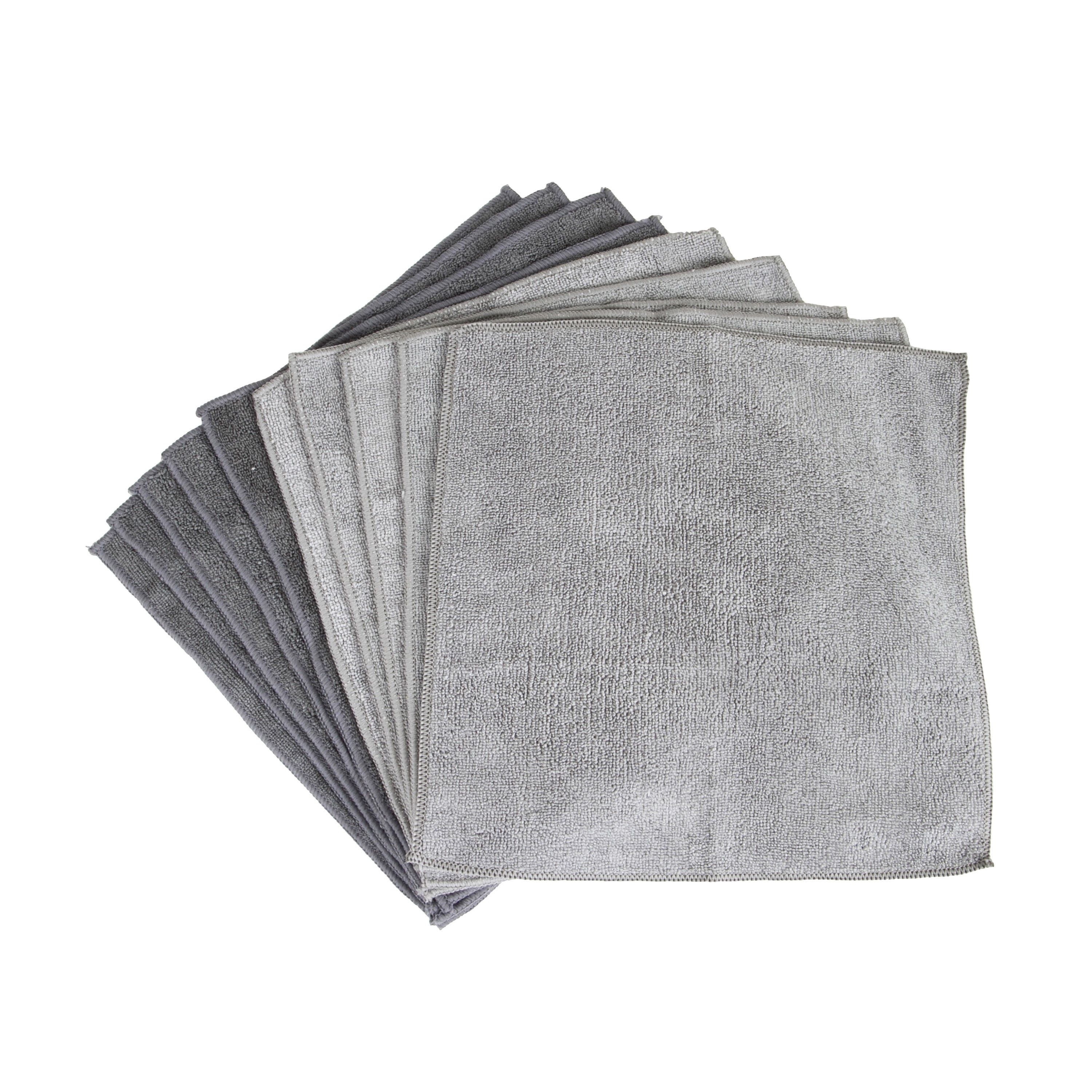 Gray Microfiber General Purpose Cleaning Cloths, 10 Pack