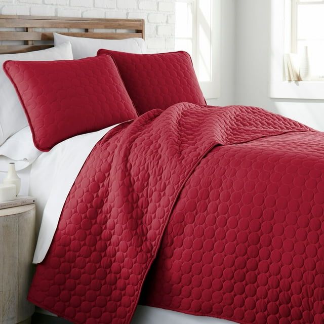 Full Chili Pepper Cotton Quilt Set with Shams