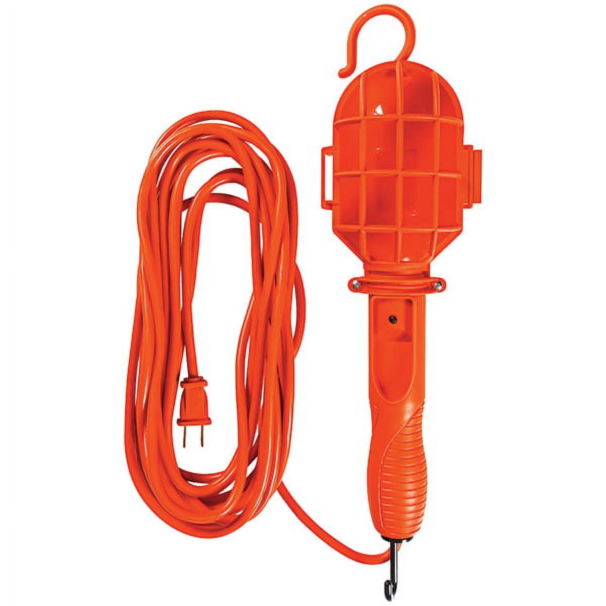 Orange 25-Foot Incandescent Trouble Light with Plastic Guard