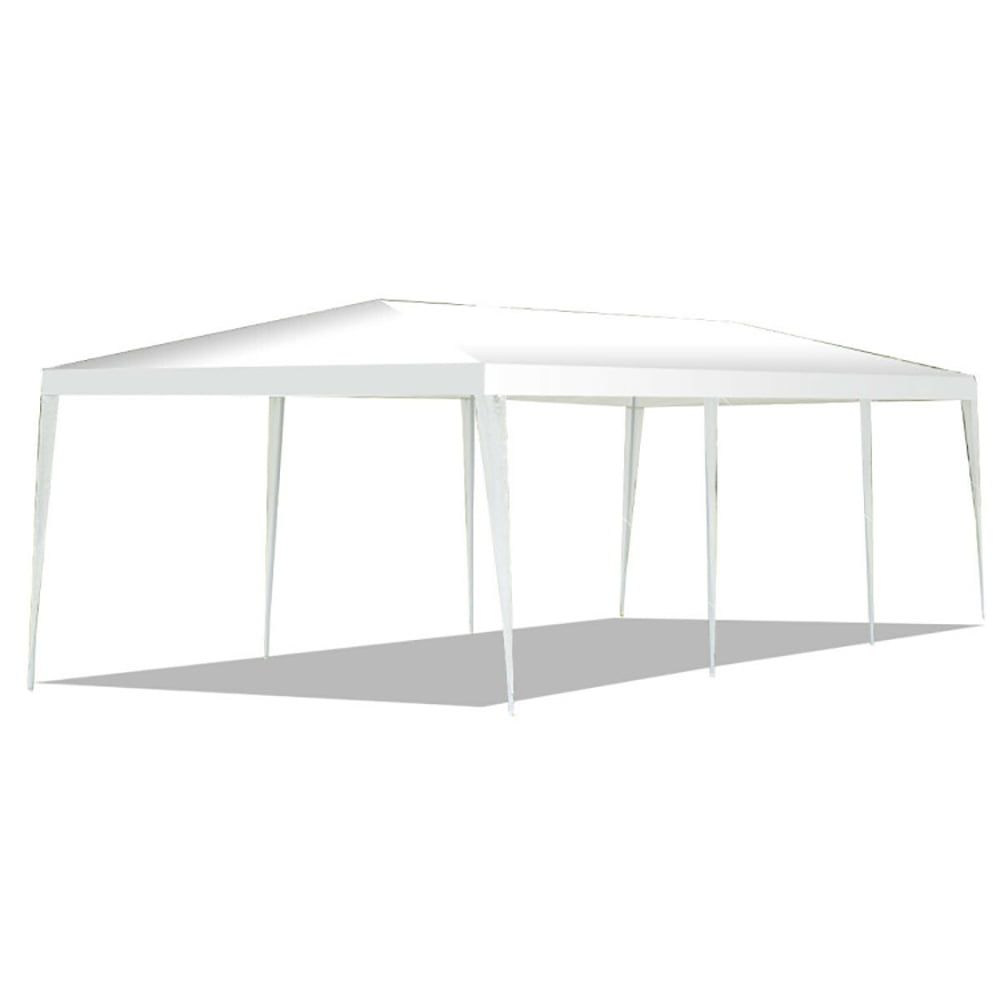 White 10' x 30' Steel Frame Outdoor Canopy Tent