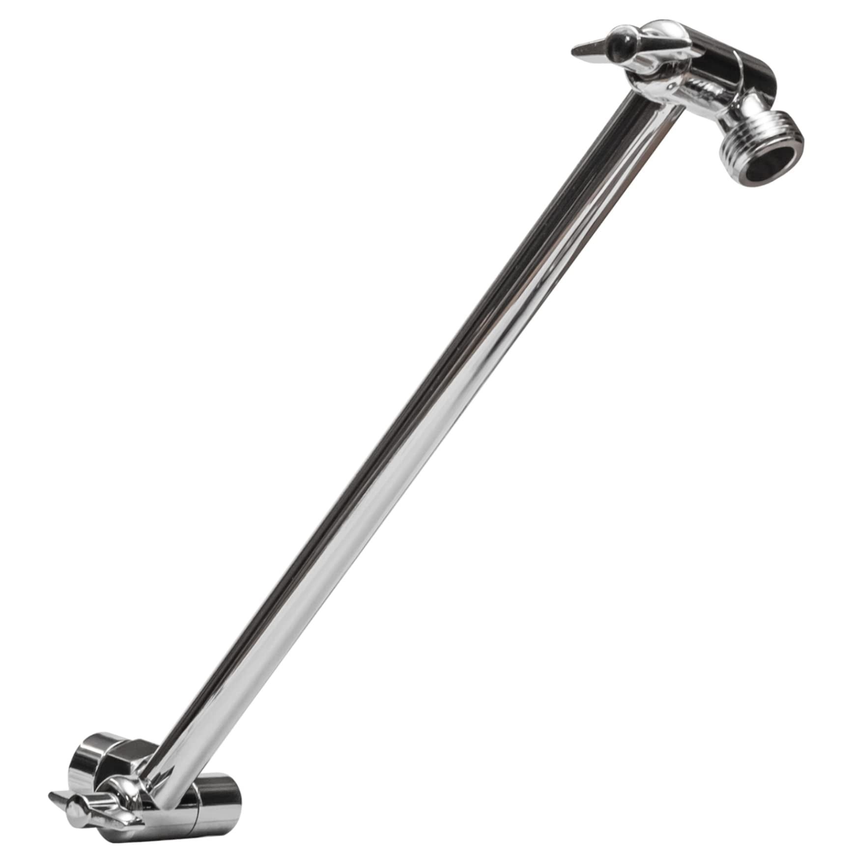 11" Adjustable Polished Chrome Brass Shower Arm Extension