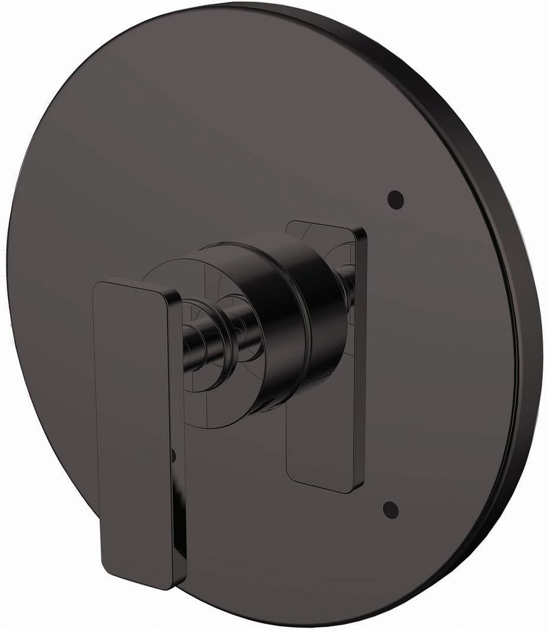 Modern Matte Black Lever Shower Valve Trim Kit with Precision Control