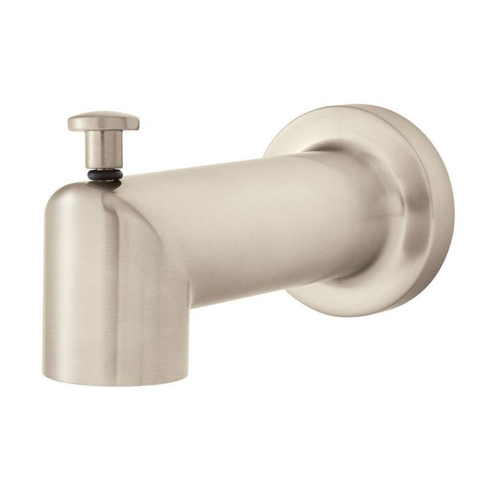 Brushed Nickel Wall Mounted Tub Spout with Diverter