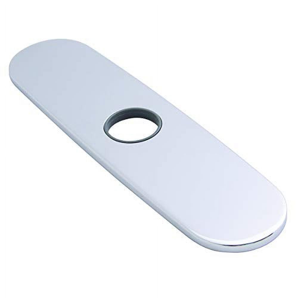 Polished Chrome 10.5 Inch Metal Kitchen Faucet Deck Plate