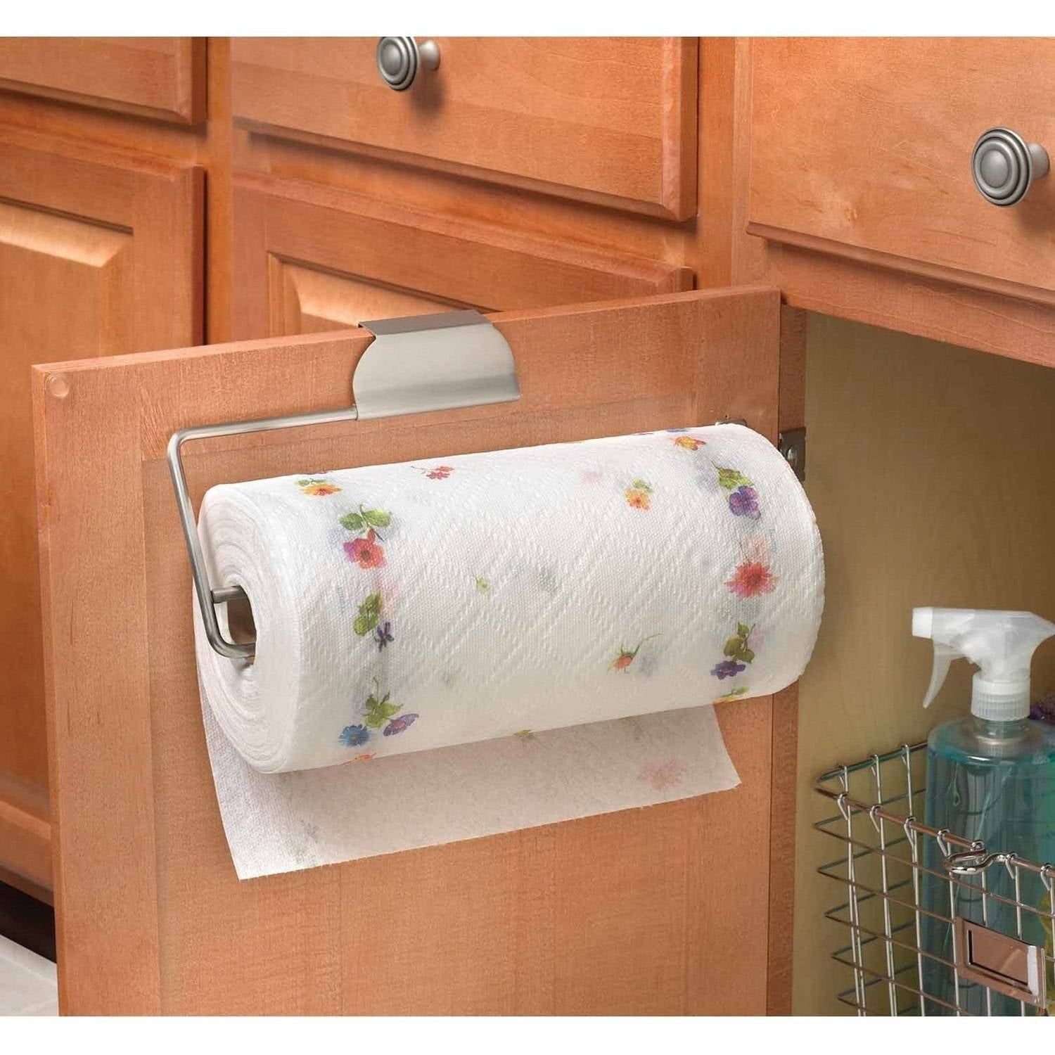 Stainless Steel Over Cabinet Paper Towel Holder