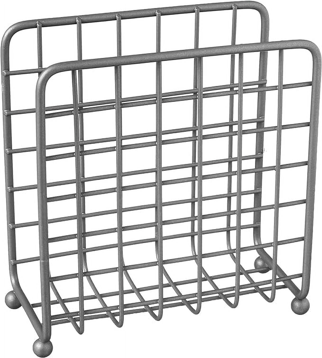 Industrial Gray Metal Grid Napkin Holder