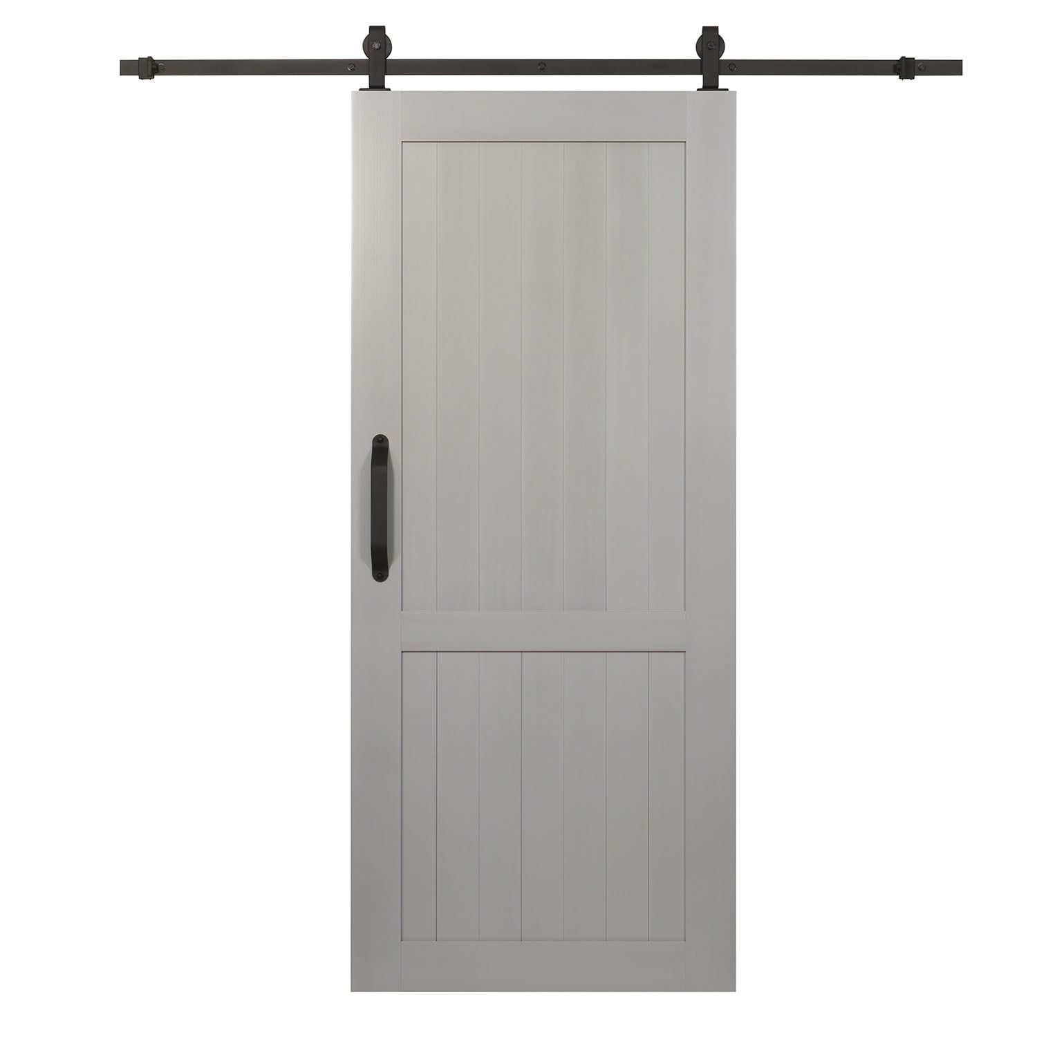 Millbrooke Satin Silver PVC Sliding Barn Door Kit 36" x 84"