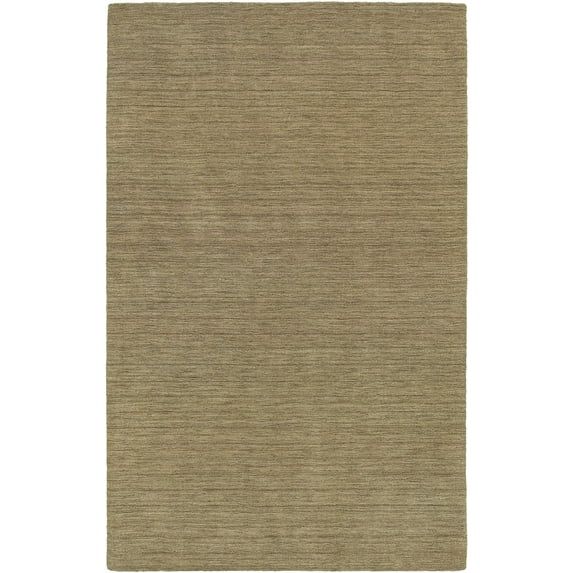 Gold Handwoven Wool 6' x 9' Oriental Area Rug