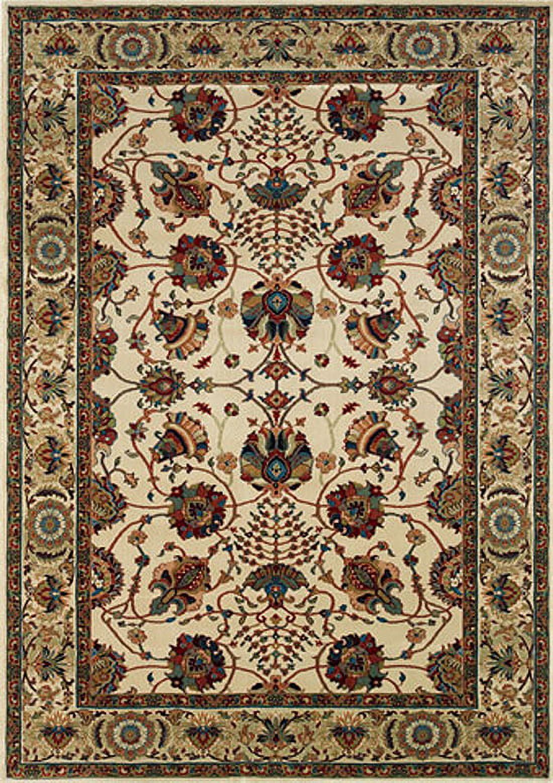 Ivory Hand-knotted Synthetic Oriental 2' x 3' Area Rug