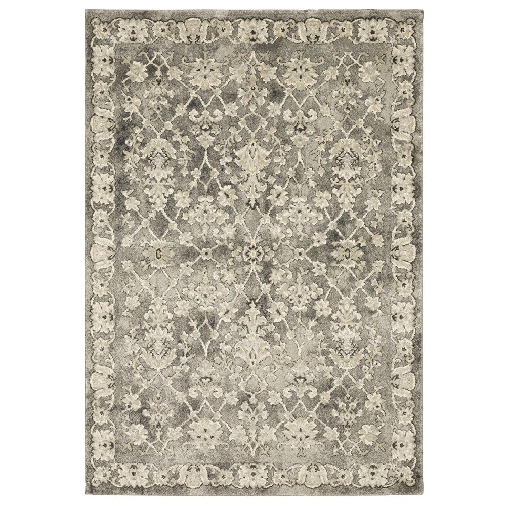 Luxor Elegance Grey 6'7" x 9'6" Hand-knotted Synthetic Area Rug