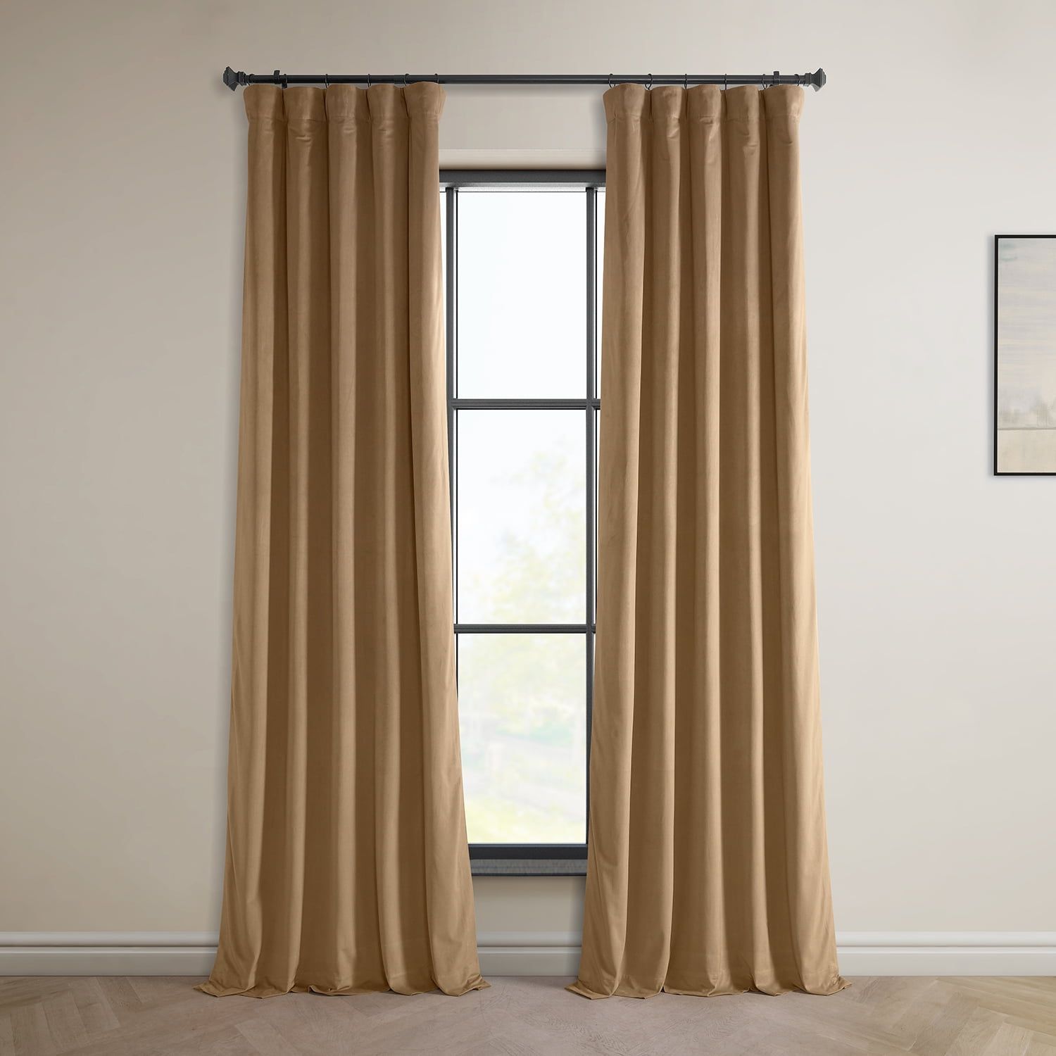 Spiced Rum Velvet Room Darkening Curtains 50" x 108"