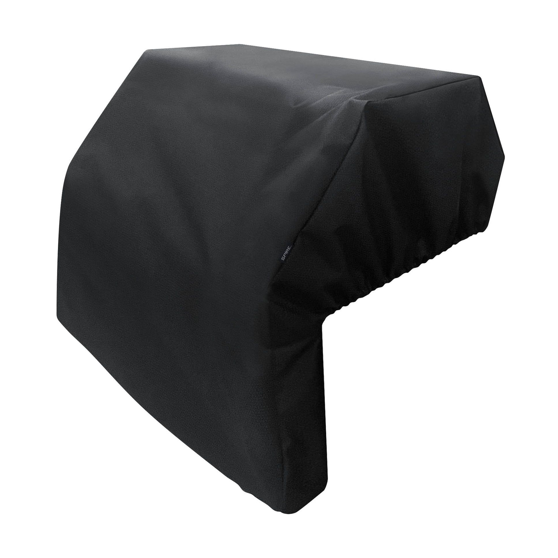 Black Weather Resistant Polyester PVC Island Grill Cover