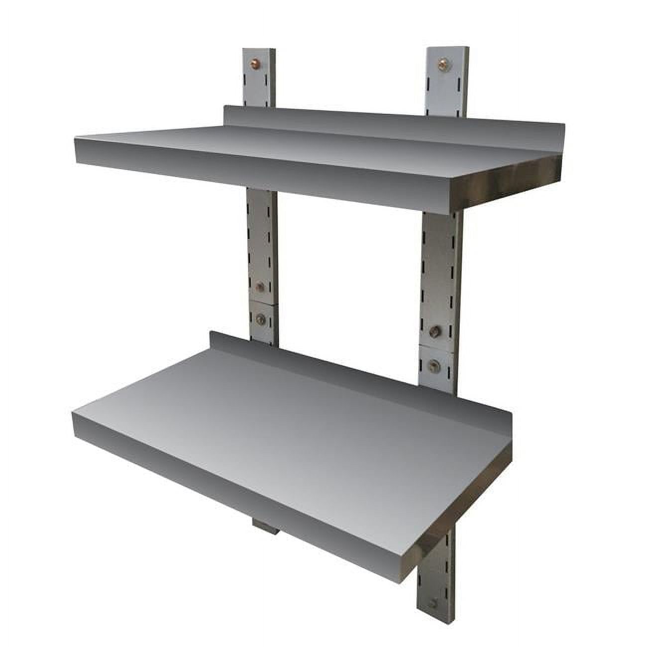 Stainless Steel Double Wall Mount Storage Shelf