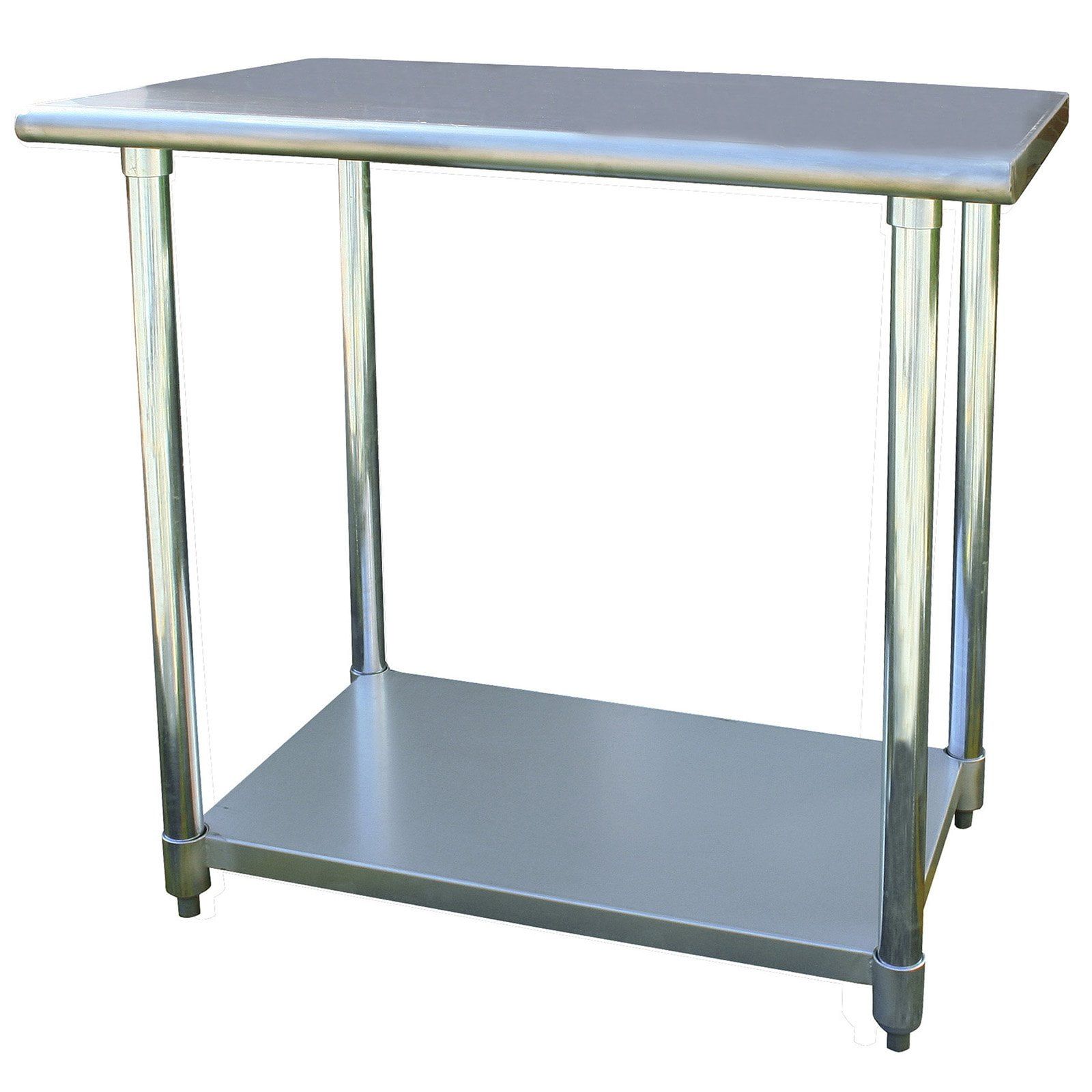 Stainless Steel Rectangular Work Table with Adjustable Shelf