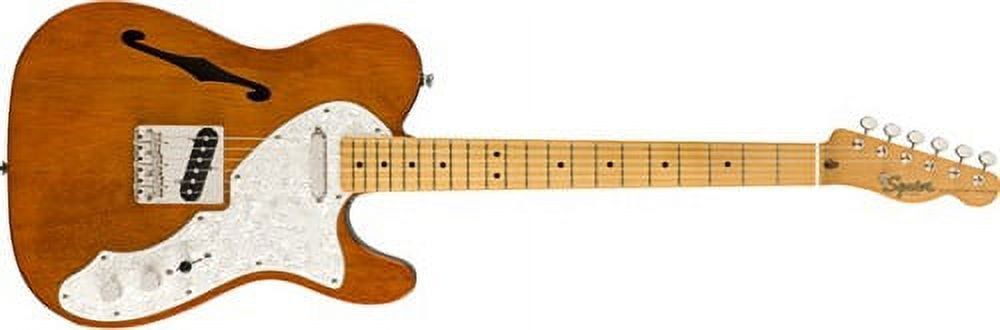 Natural Semi-Hollow 6-String Electric Guitar with Maple Neck