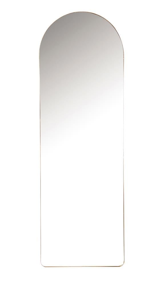 Tall Gold Arch Full Length Mirror with Slim Metal Frame