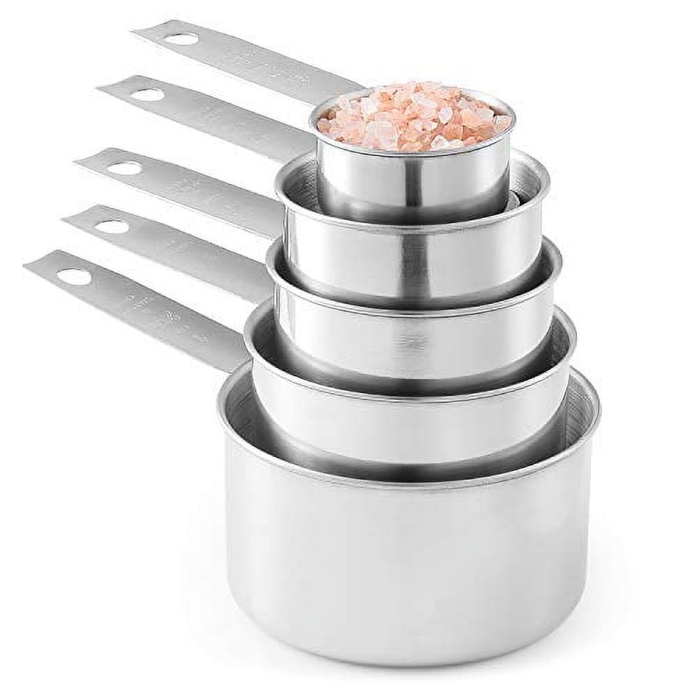 Stackable Stainless Steel 5-Piece Measuring Cup Set