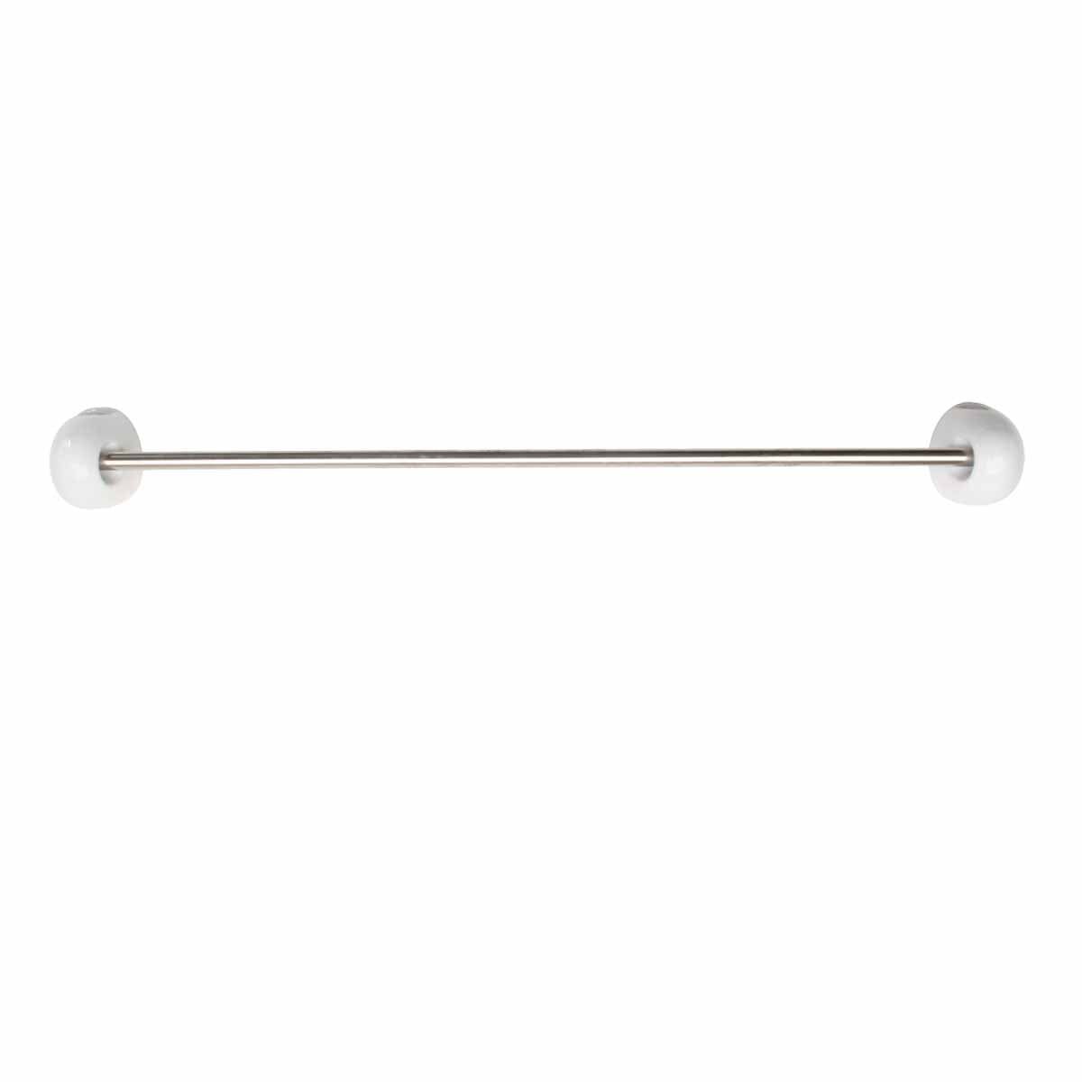 Glazed Stainless Steel and Ceramic Wall Mounted Towel Bar