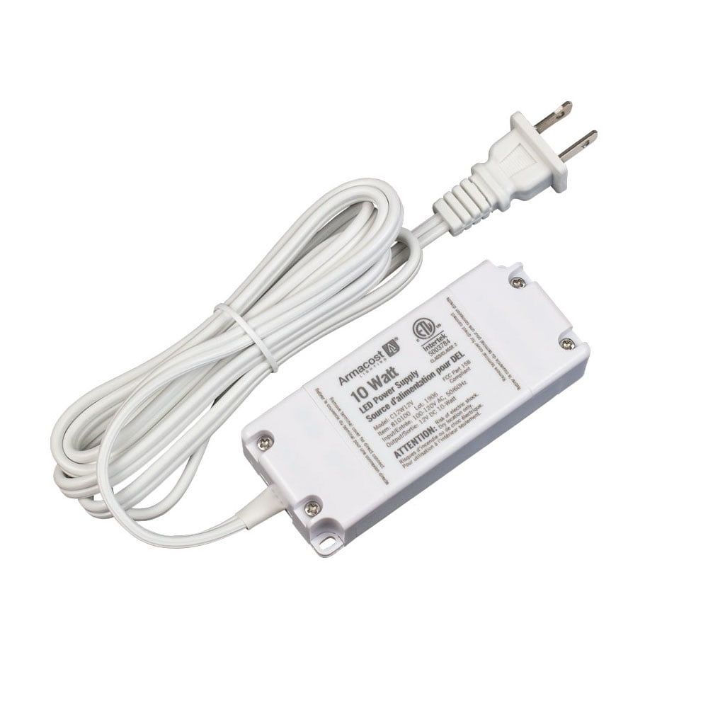 White 10W Standard LED Driver with Detachable Cord