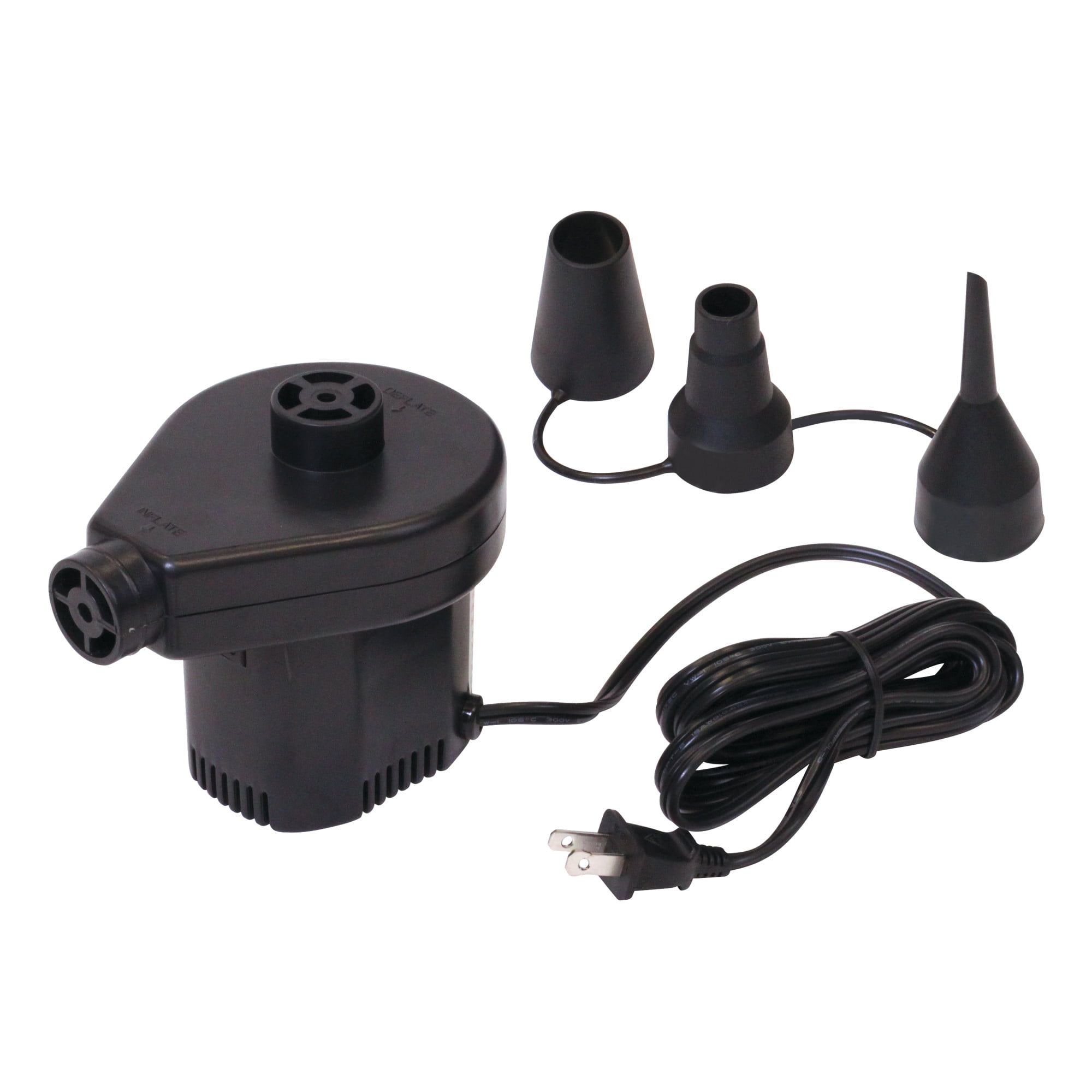 Stansport Black Compact 120V Electric Air Pump with Adapters