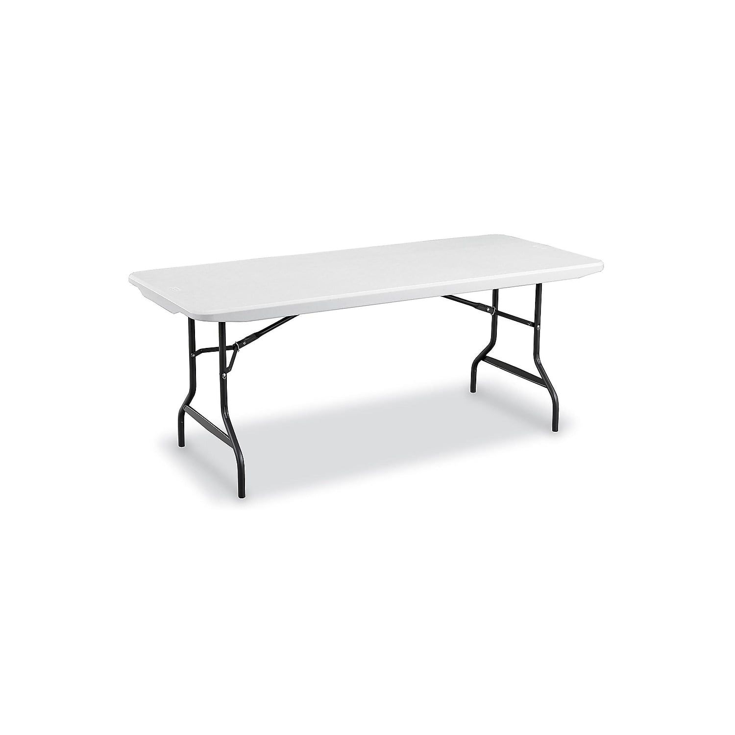 Gray 6-Foot Heavy Duty Folding Table with Steel Frame