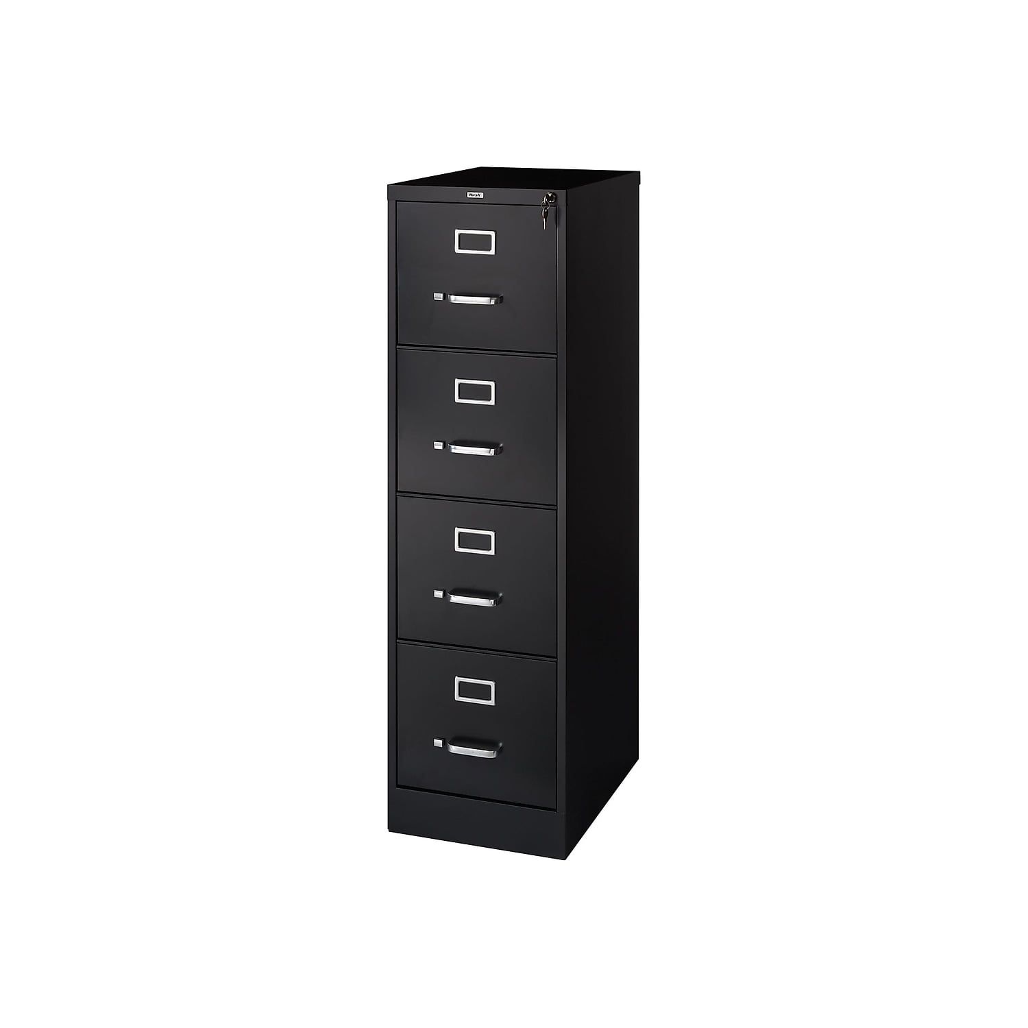 Black 4-Drawer Vertical Lockable Metal File Cabinet