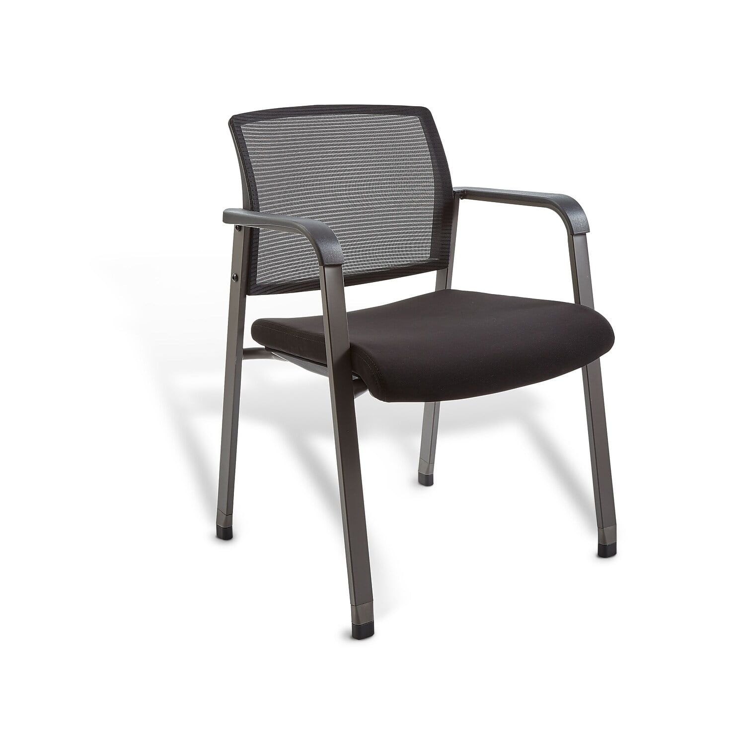 Esler Black Mesh and Fabric Stacking Visitor Chair