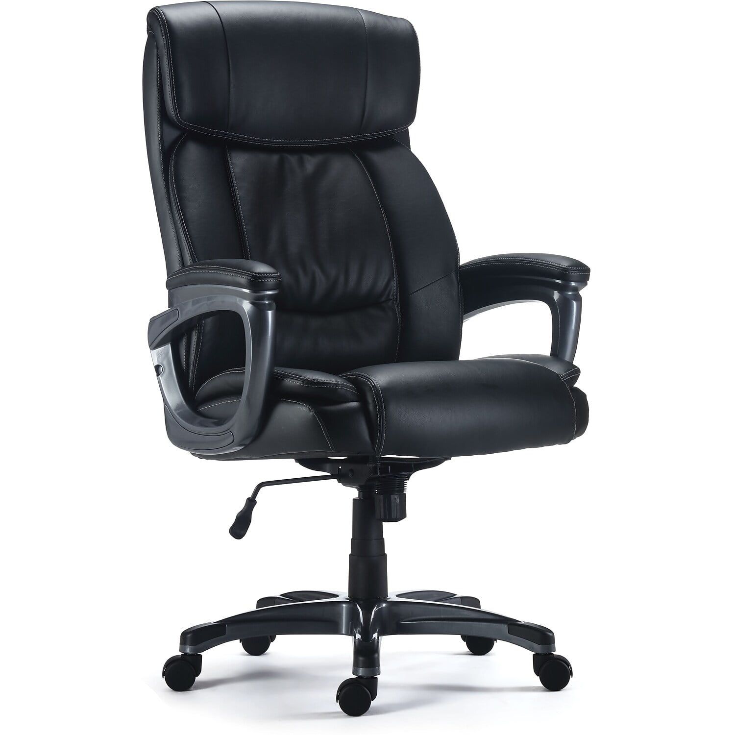 Black Bonded Leather Big & Tall Executive Office Chair