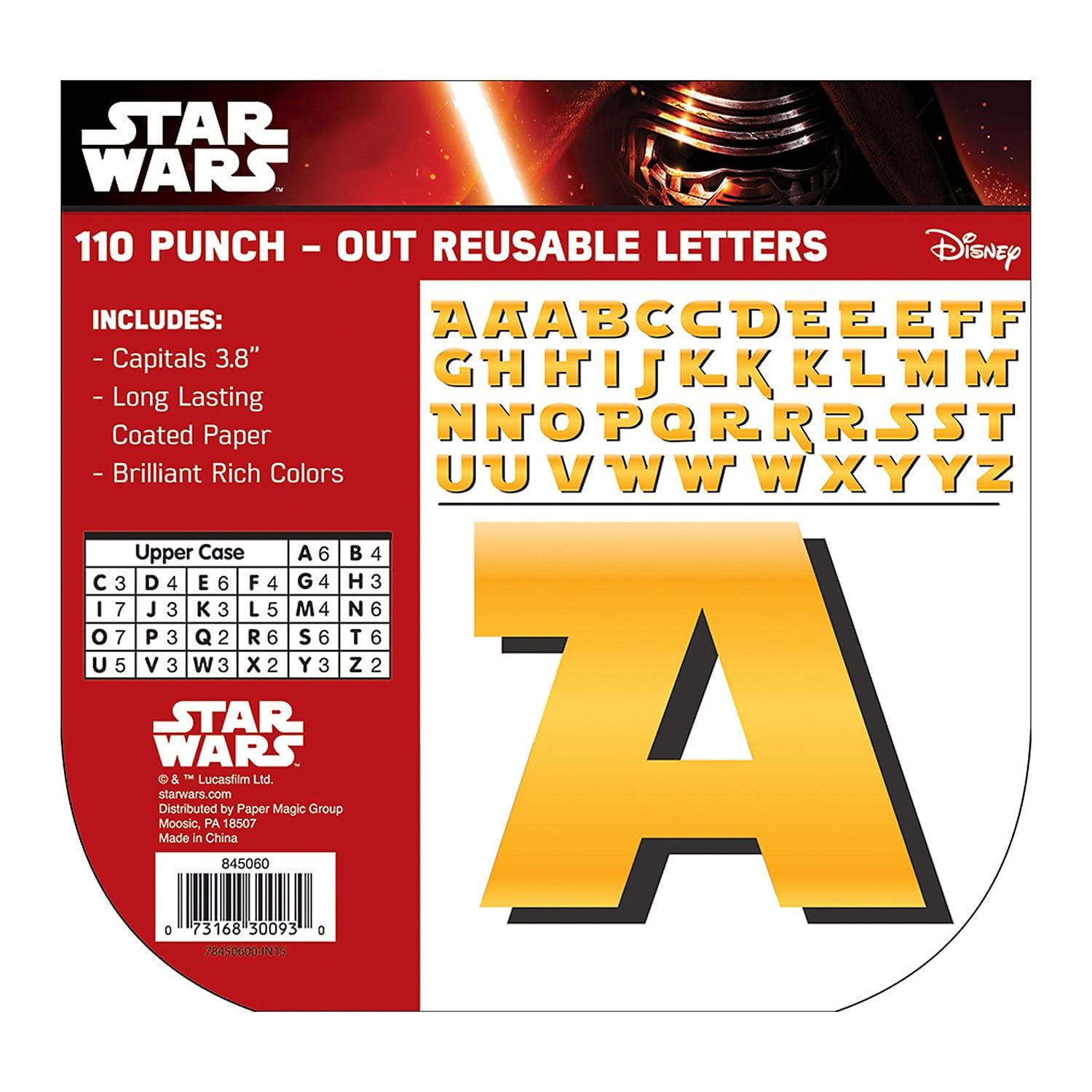 Star Wars 4" Reusable Deco Letters Set, 110 Characters