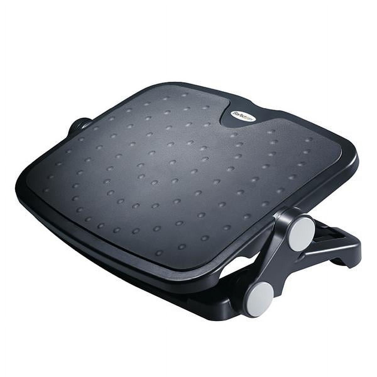 Adjustable Black Aluminum and Plastic Under-Desk Foot Rest