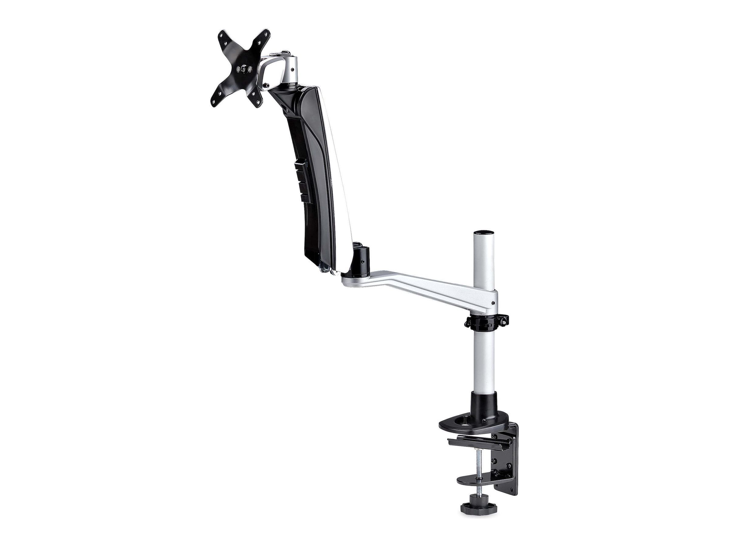 Black and Silver Adjustable Full-Motion Desk Mount for 30" Screens