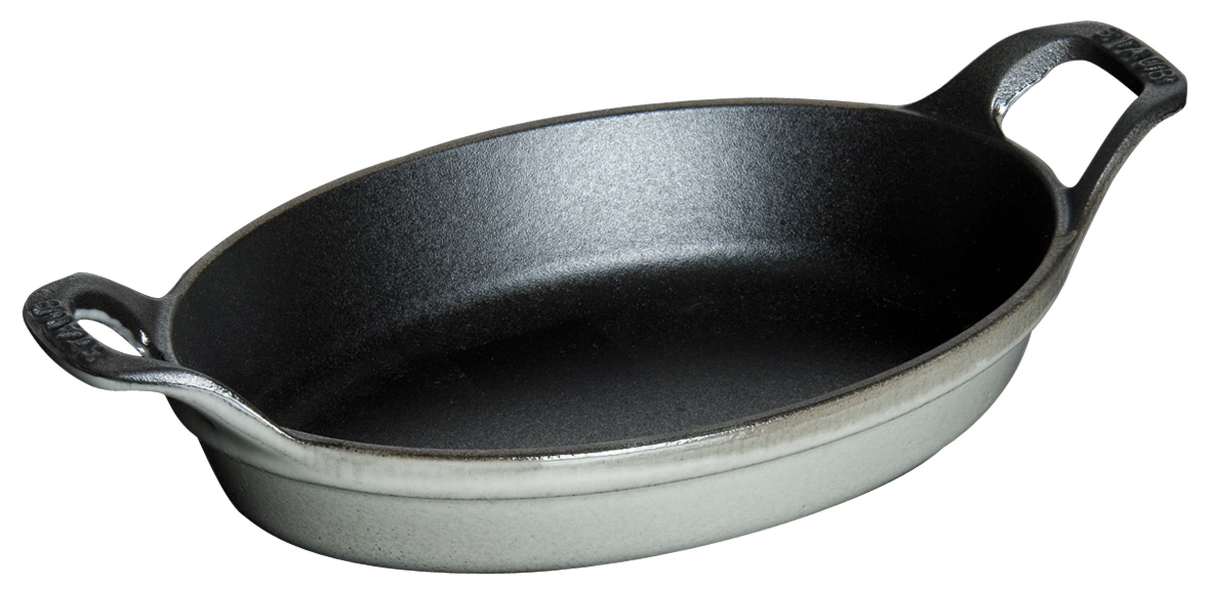 Graphite Grey Cast Iron Mini Oval Gratin Baking Dish