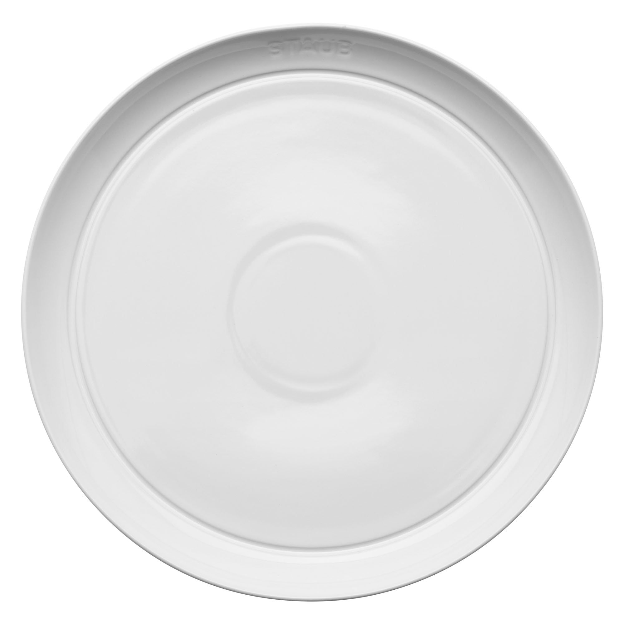 White Porcelain Microwave-Safe Dinner Plate Set, 11-Inch