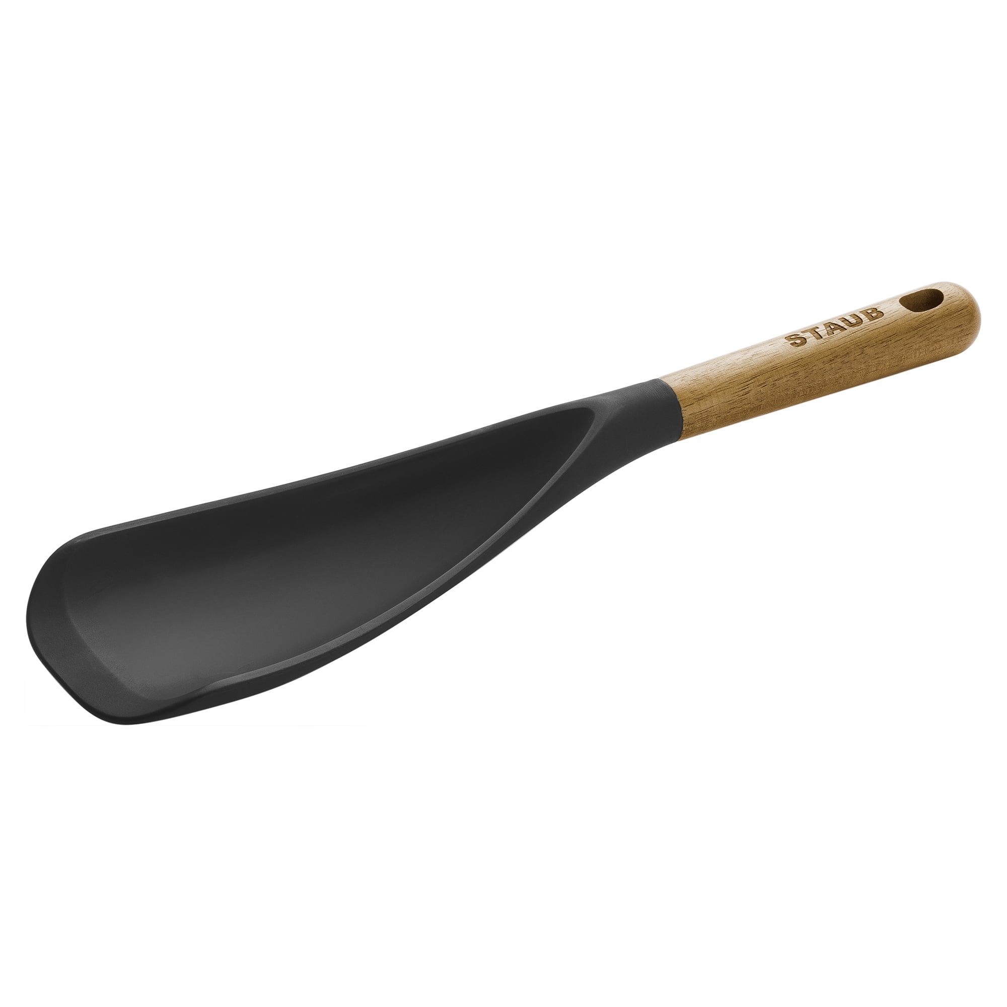 Matte Black Silicone and Acacia Wood Multi-Function Spoon