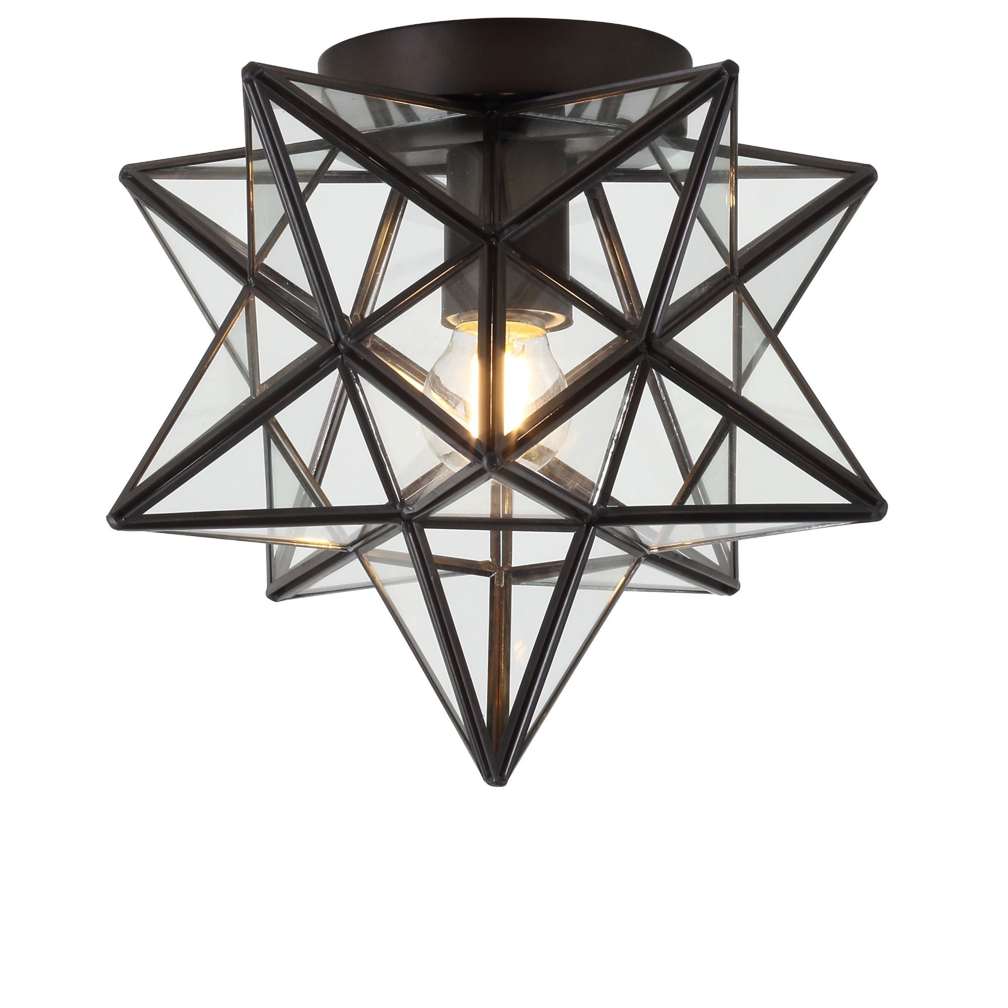 Stella 12" Moravian Star LED Flush Mount in Oil Rubbed Bronze