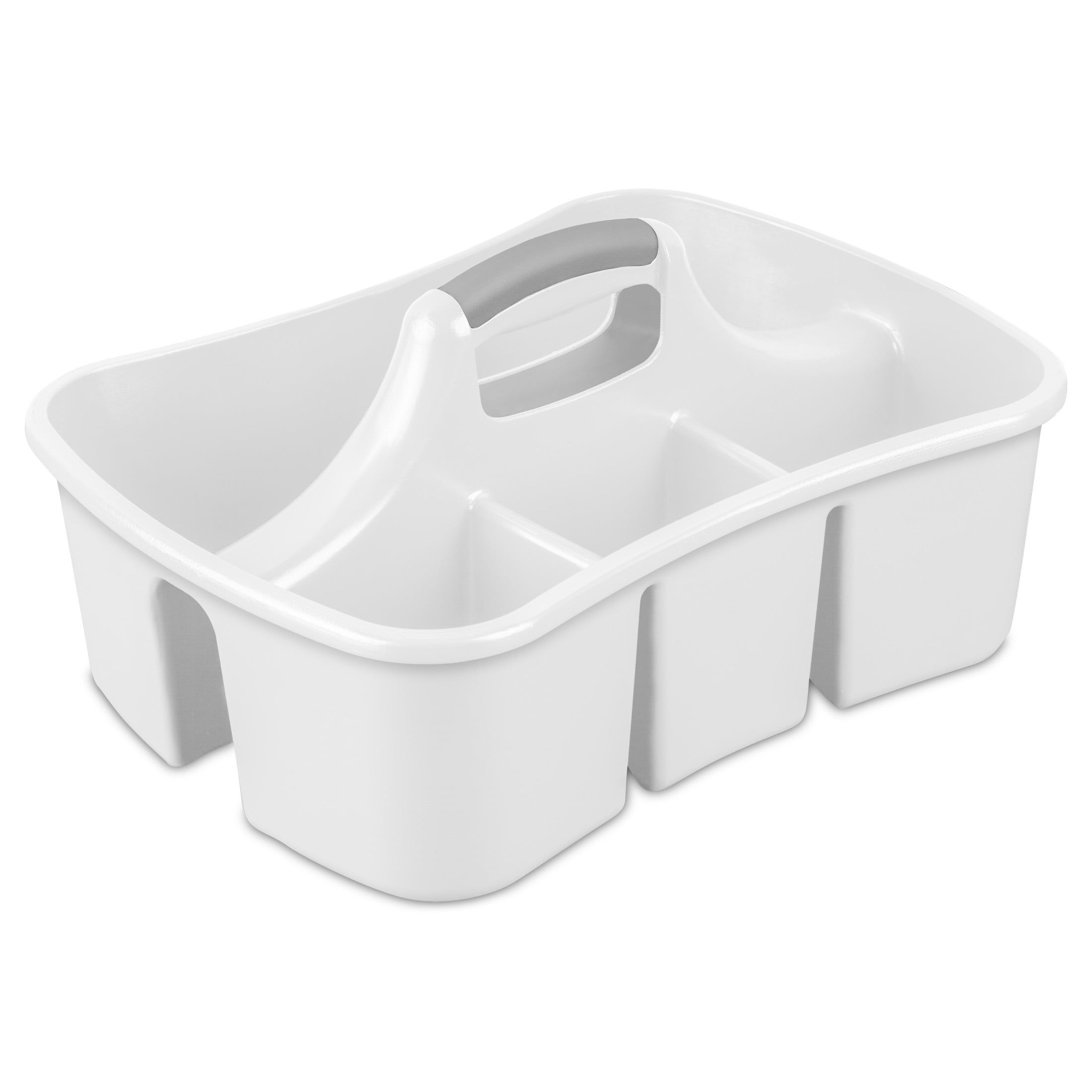 White Plastic 4-Compartment Divided Ultra Caddy