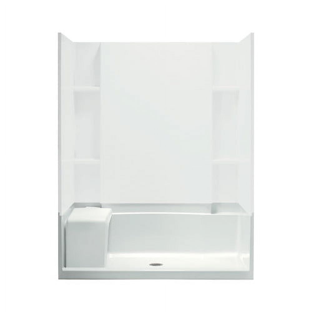 Sterling White Vikrell 60" x 36" Seated Shower Base