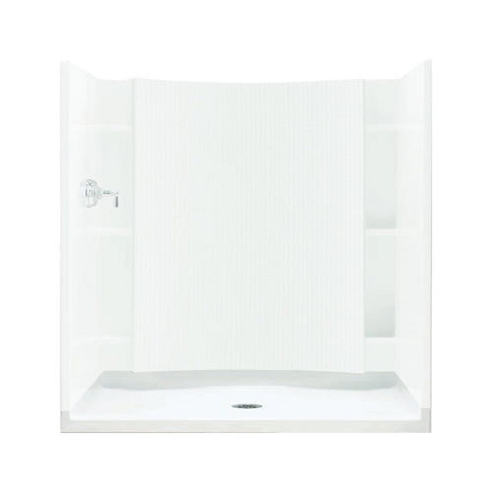 Accord 60" x 36" White Vikrell Shower Base with Center Drain