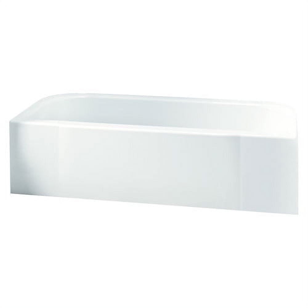 Accord 60'' White Vikrell Skirted Alcove Bathtub