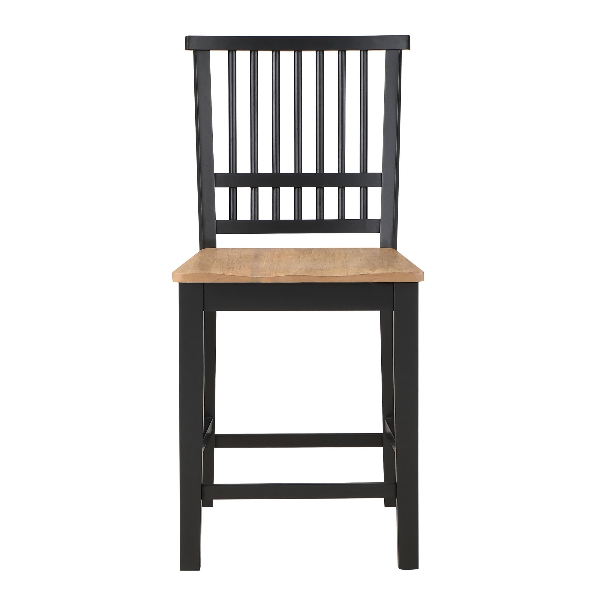 Magnolia Two-Tone Wood 24" Counter Chair Set, Natural and Ebony