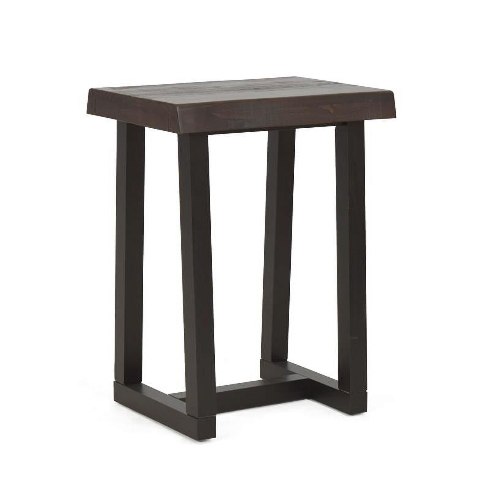 Jennings Rustic Live Edge Black/Brown Counter Stool, Set of 2